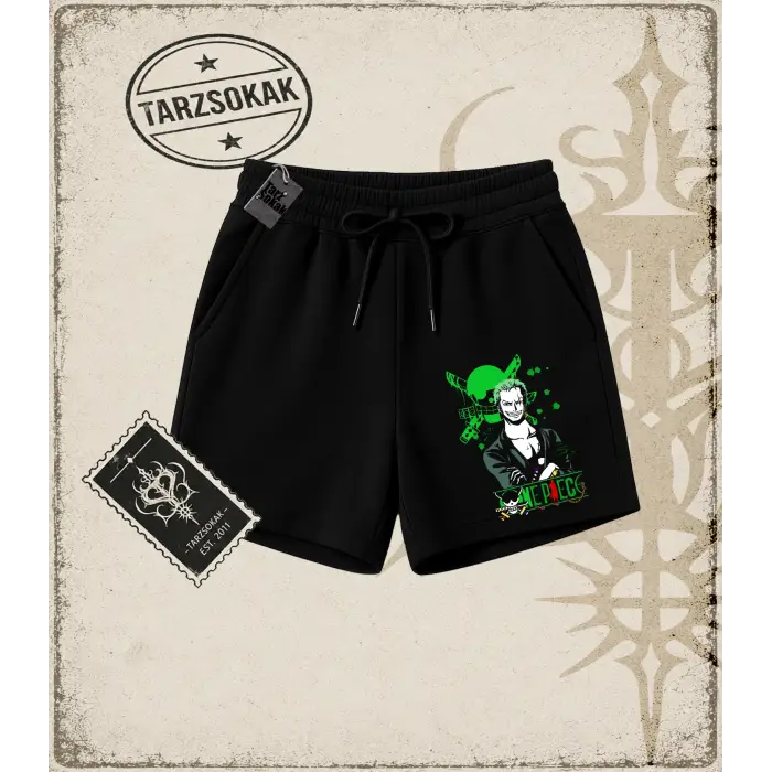 One Piece Anime Karakterleri  Unisex Şort Beyaz