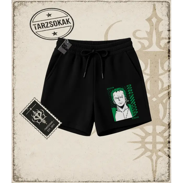 One Piece Anime Karakterleri  Unisex Şort Beyaz