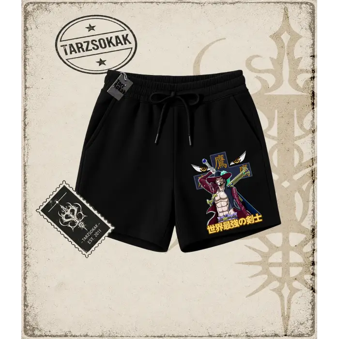 One Piece Anime Karakterleri  Unisex Şort Beyaz