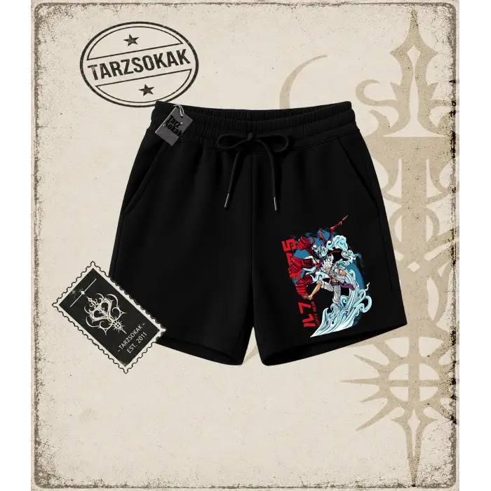 One Piece Anime Karakterleri  Unisex Şort Beyaz