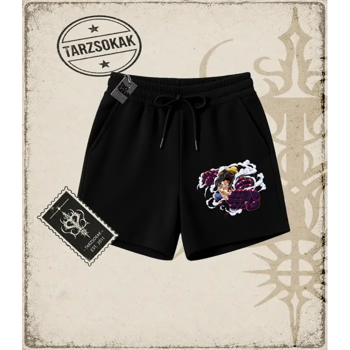 One Piece Anime Karakterleri  Unisex Şort Beyaz
