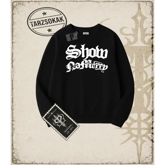 ONI Oversize Unisex Bisiklet Yaka Sweatshirt