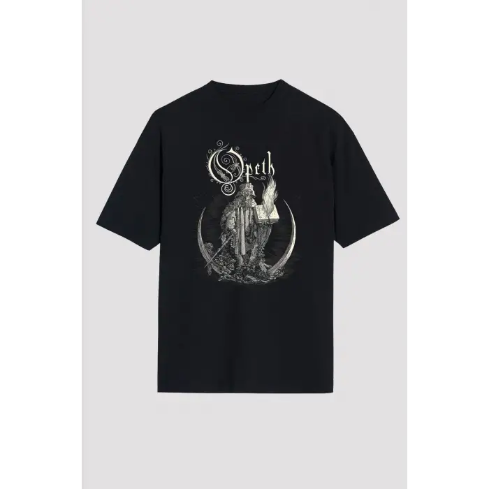 Opeth Siyah Unisex Oversize Tişört T-shirt