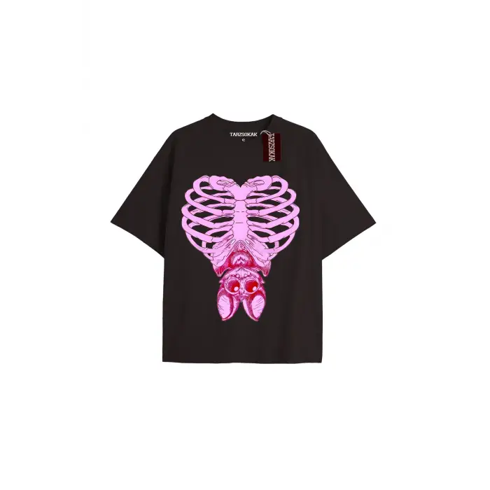 Ördek Baskılı Oversize Kalıp Unisex T-shirt