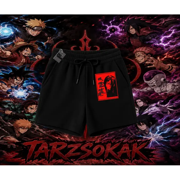 Orochimaru Naruto Anime Karakter Unisex Şort Beyaz