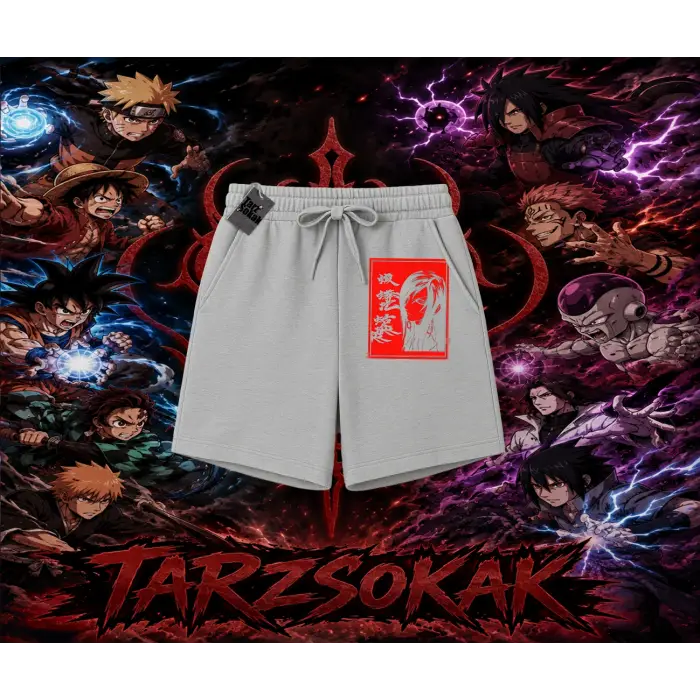 Orochimaru Naruto Anime Karakter Unisex Şort Beyaz