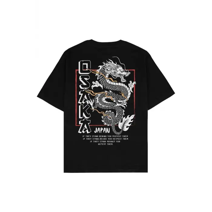 Osaka Siyah Oversize Unisex T-shirt