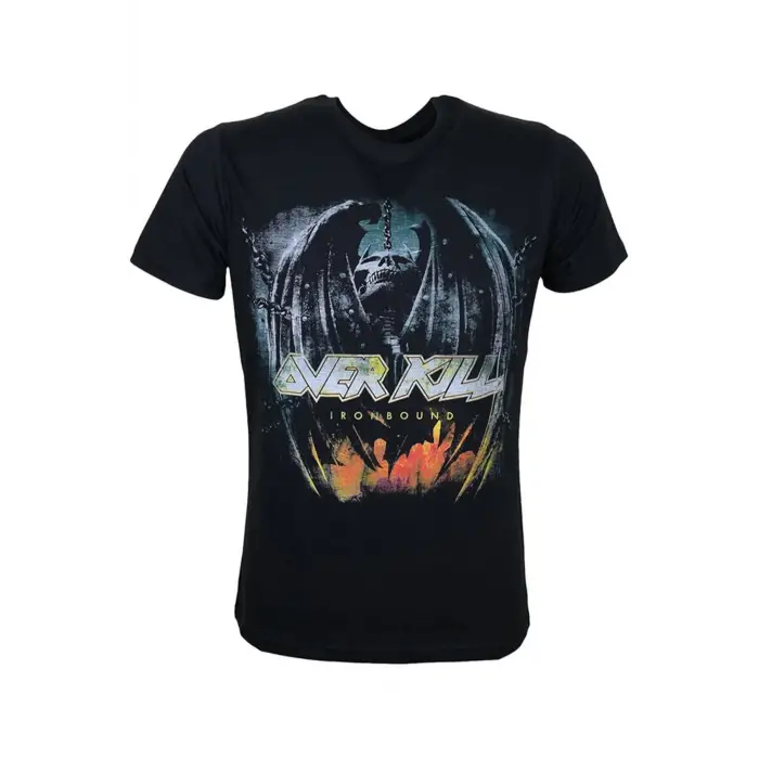 Over Kill Iron Bound Metal Band Baskılı Penye Tişört