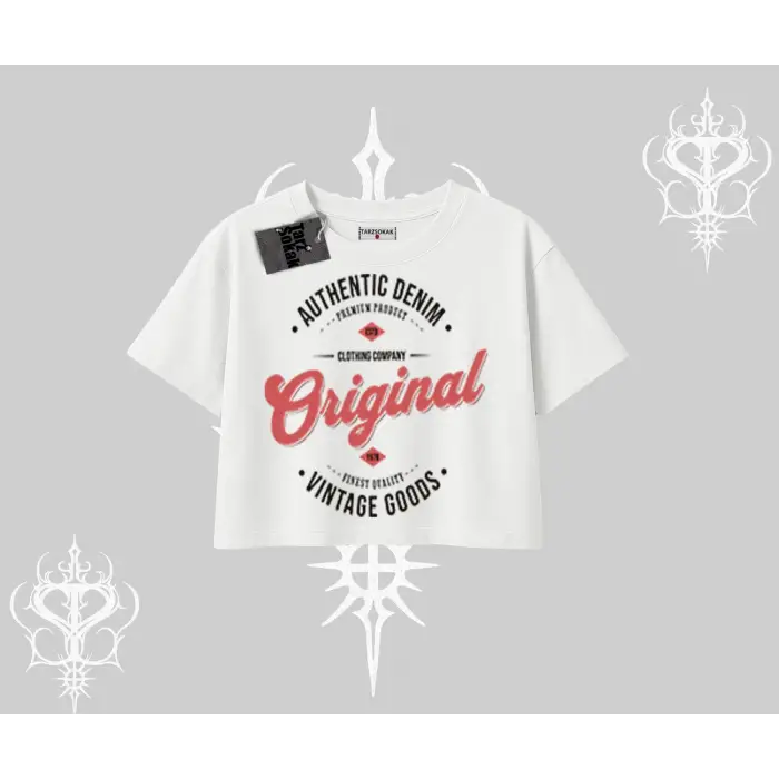 Oversize Crop Tshirt Authentic Denim Original