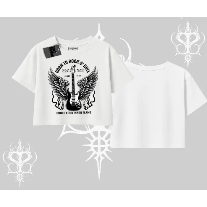 Oversize Crop Tshirt Born to Rock Eternal Flame Legacy