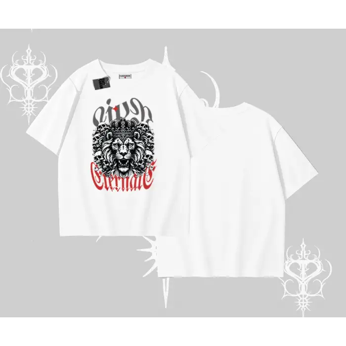 Oversize Tshirt Crowned Lion Rock Authority Myth