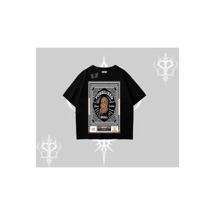 Oversize Tshirt Fossilized Skull Underground Archive