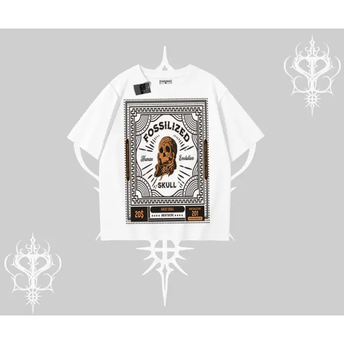 Oversize Tshirt Fossilized Skull Underground Archive