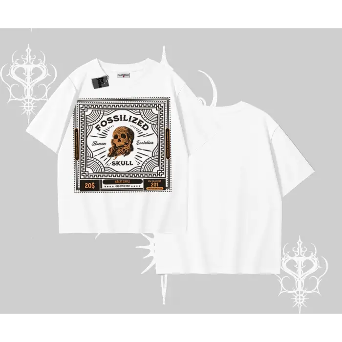Oversize Tshirt Fossilized Skull Underground Archive