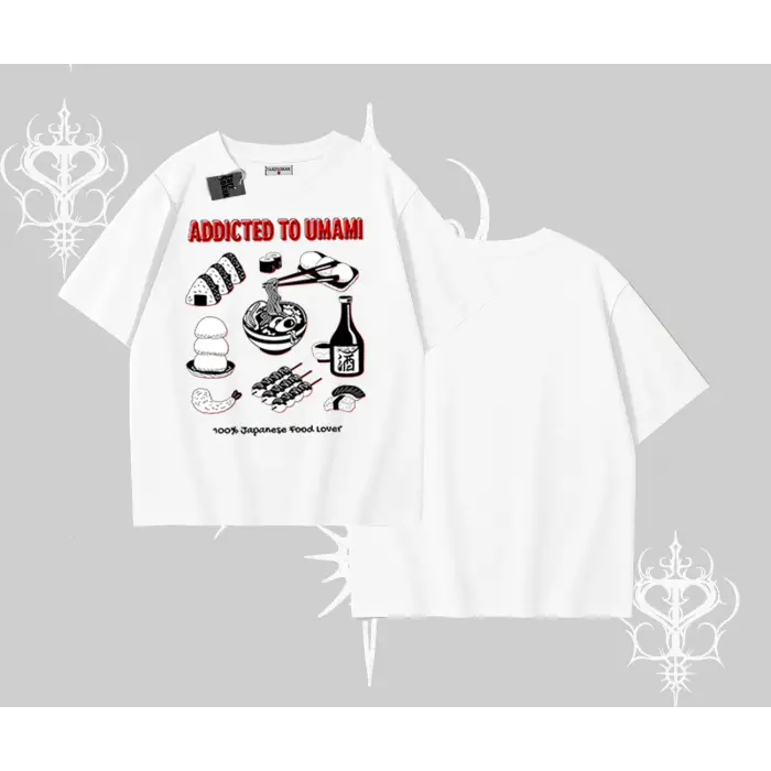 Oversize Tshirt Japon Mutfağı Umami Temalı Baskılı