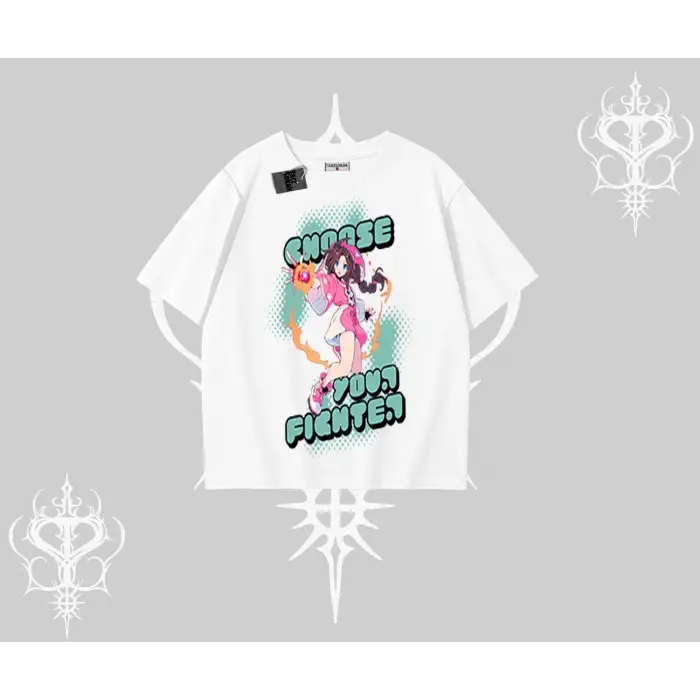 Oversize Tshirt Oversize  Anime Kız Desenli Japon Stil