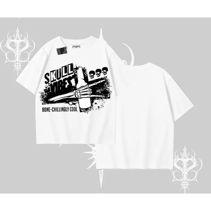 Oversize Tshirt Skull Impact Bone Chilling Street Icon
