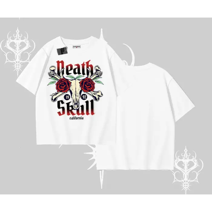 Oversize Tshirt Skull & Roses Vintage West Coast Rebellion