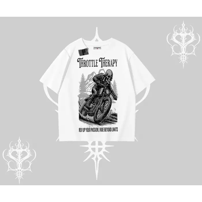 Oversize Tshirt Throttle Therapy No Brakes Just Freedom