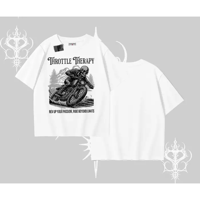 Oversize Tshirt Throttle Therapy No Brakes Just Freedom