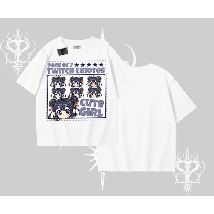 Oversize Tshirt Twitch Emotes Cute Girl Anime Expression