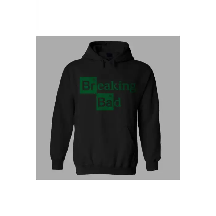 Oversize Unisex Siyah Breaking Bad Hoodie