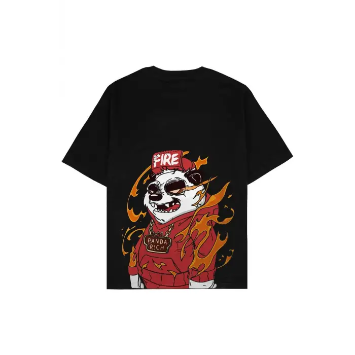 Panda Fire Oversize Unisex T-shirt