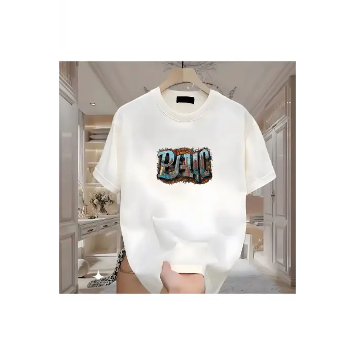 Panic Baskılı Beyaz Erkek