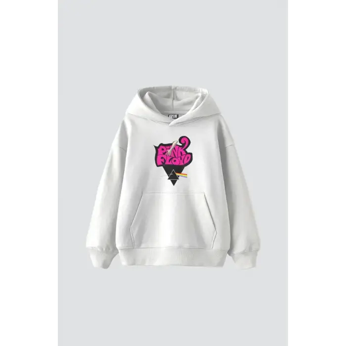 Pink Floyd Baskılı Oversize Unisex Beyaz