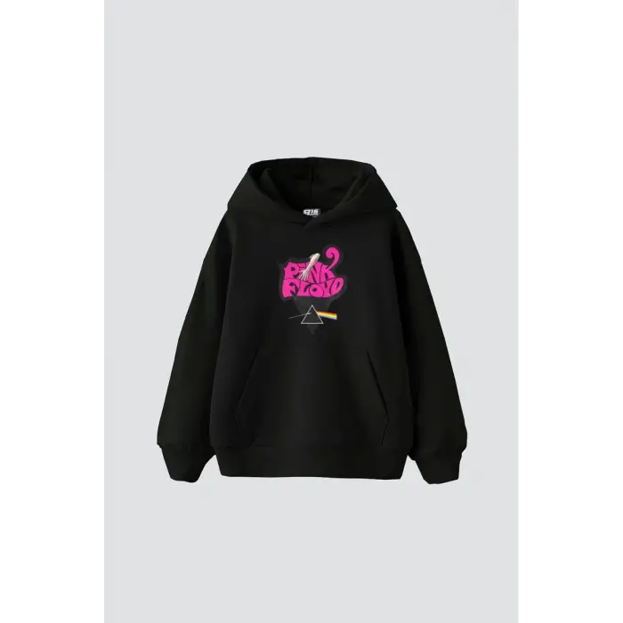 Pink Floyd Baskılı Oversize Unisex Siyah
