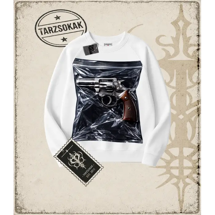 PISTOL Oversize Unisex Bisiklet Yaka Sweatshirt