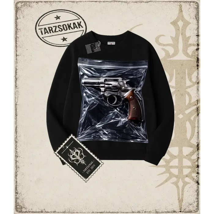 PISTOL Oversize Unisex Bisiklet Yaka Sweatshirt