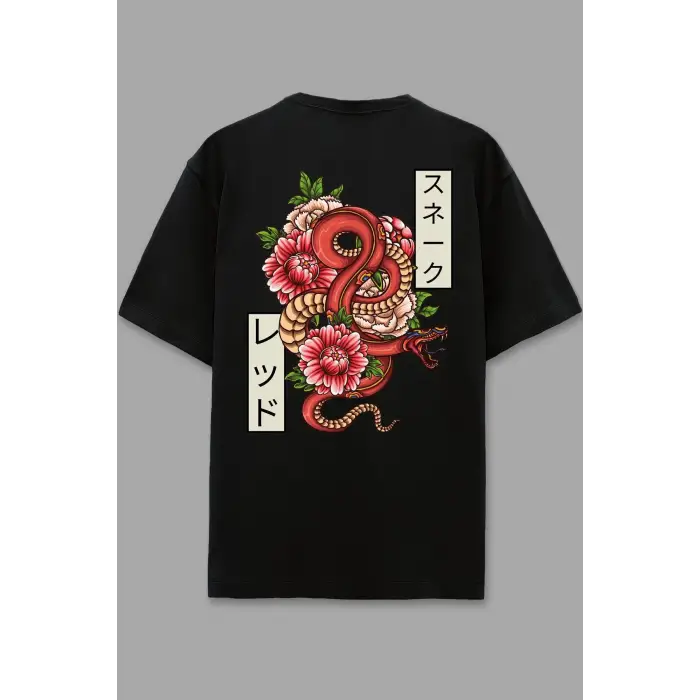 Posion Siyah Oversize Unisex T-shirt