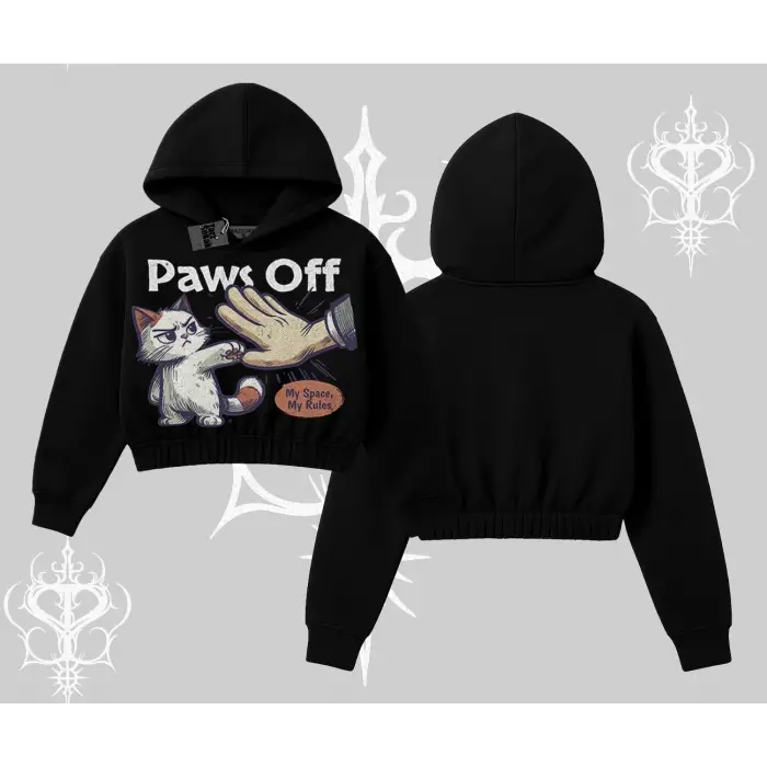 ProCATstinator Kedi Baskılı Kayık Yaka Sweatshirt