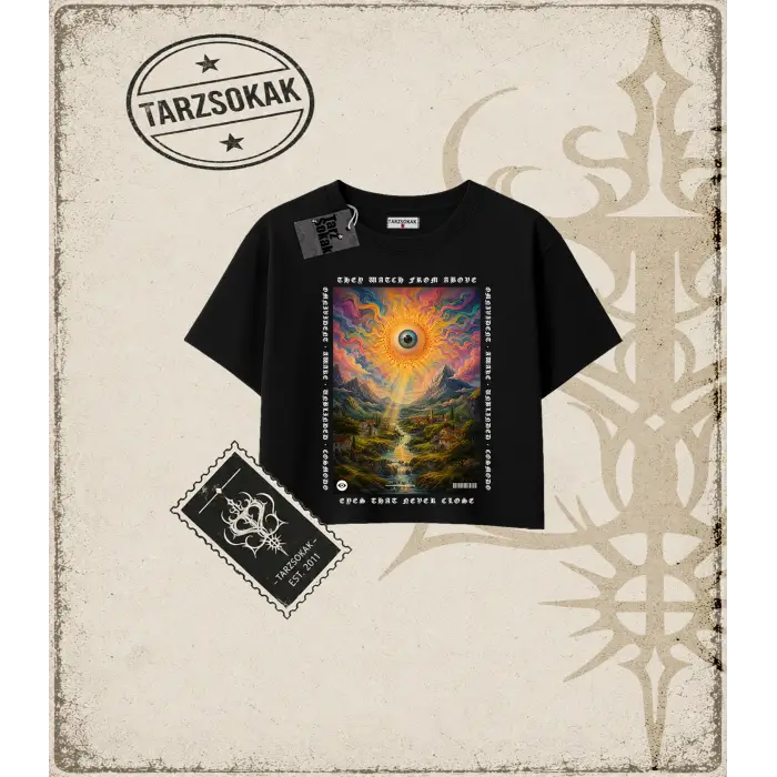 PYSCHEDELIC   Kadın Crop Tişört