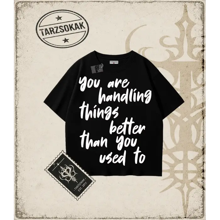 QUOTES   Oversize Unisex Tişört