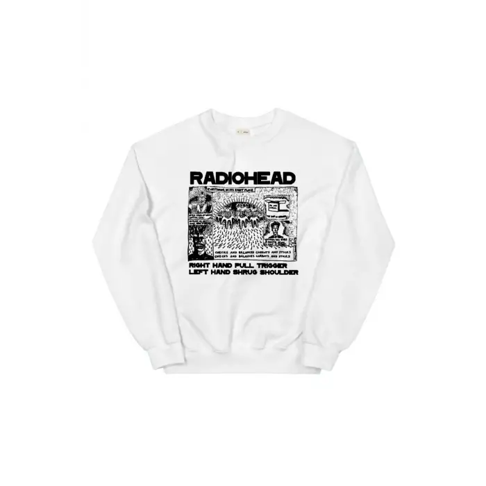 Radiohead Sweatshirt Beyaz