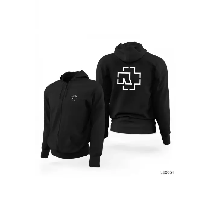 Rammstein Fermuarlı Kapşonlu Sweatshirt 12946