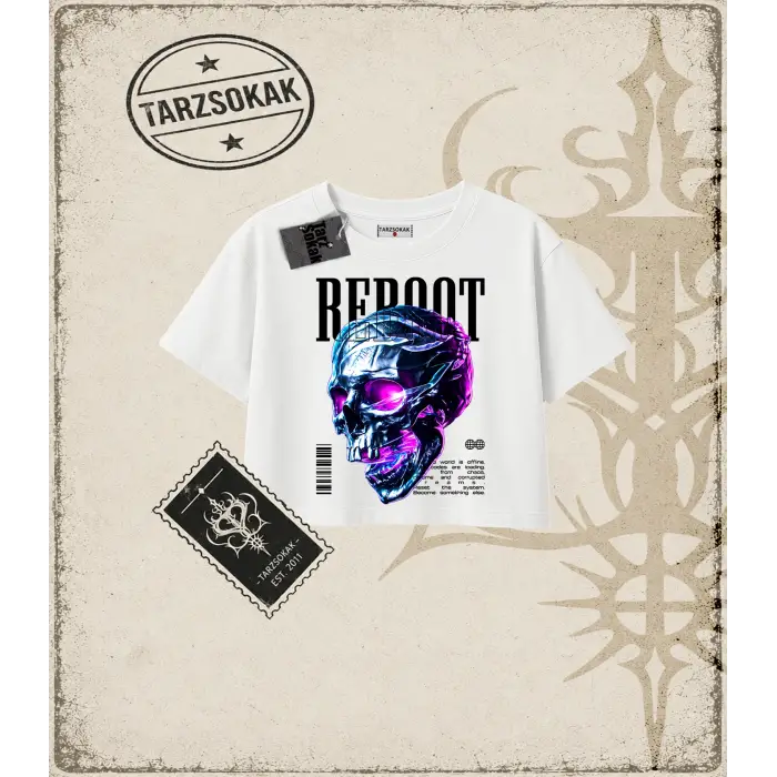 REBOOT Kadın Crop Tişört