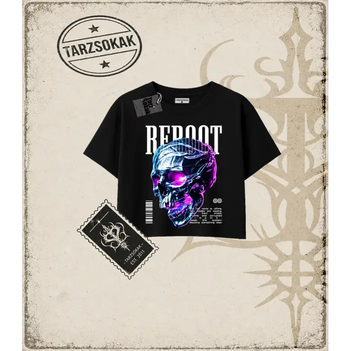 REBOOT Kadın Crop Tişört