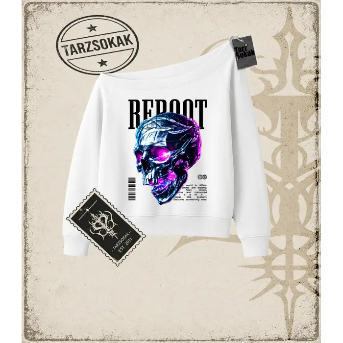 REBOOT Kadın Kayık Yaka Sweatshirt