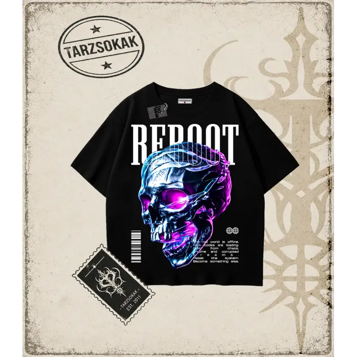 REBOOT Oversize Unisex Tişört