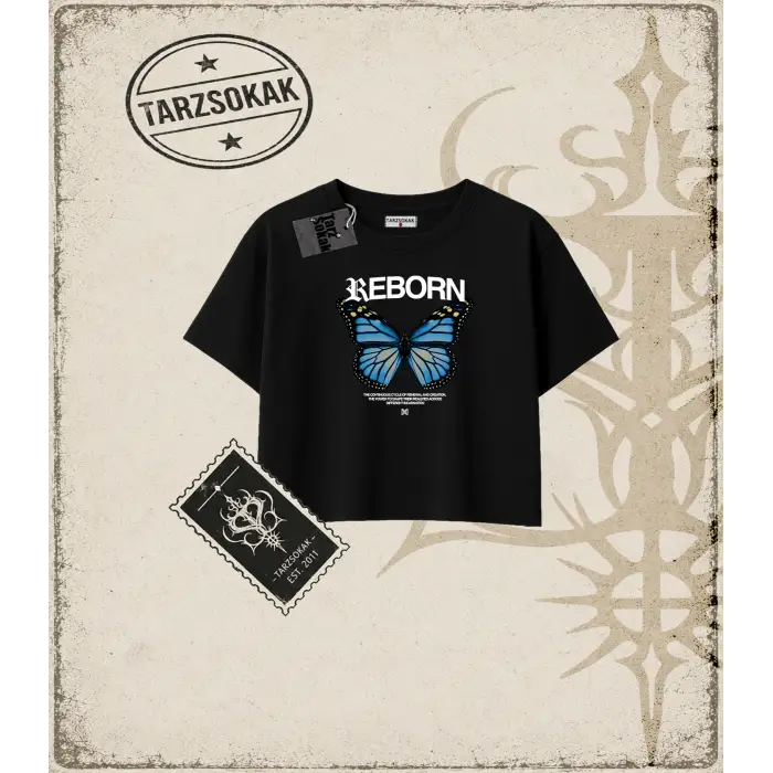REBORN Kadın Crop Tişört