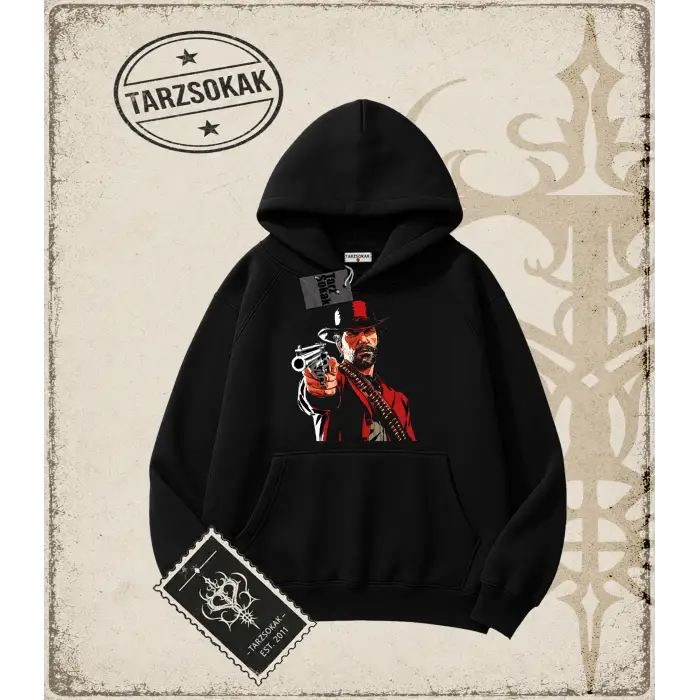 Red Dead Oversize Unisex Kapşonlu Sweatshirt