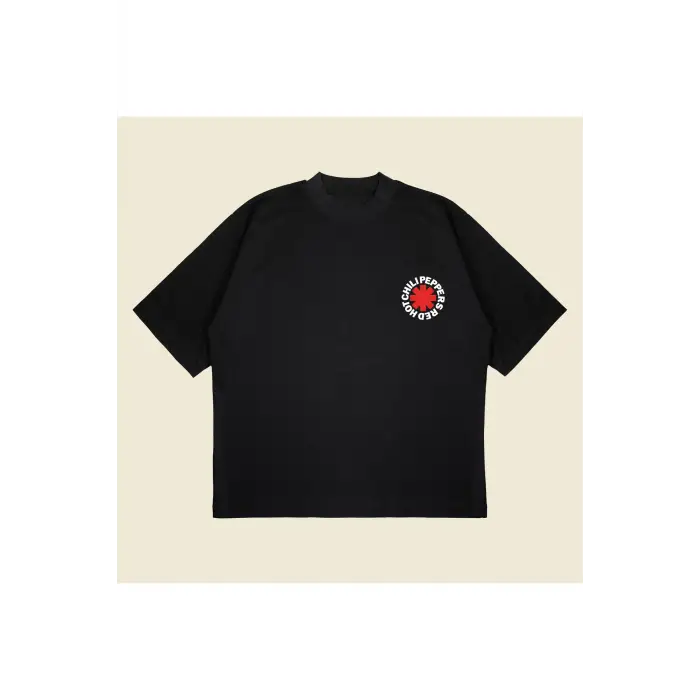 Red Hot Chili Peppers Baskılı Oversize Unisex Pamuklu Nefes Alan Kalın Kumaşlı