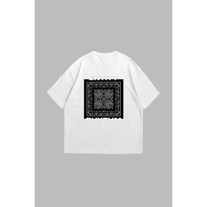 Rhythm Bandana Baskılı Oversize Unisex Beyaz