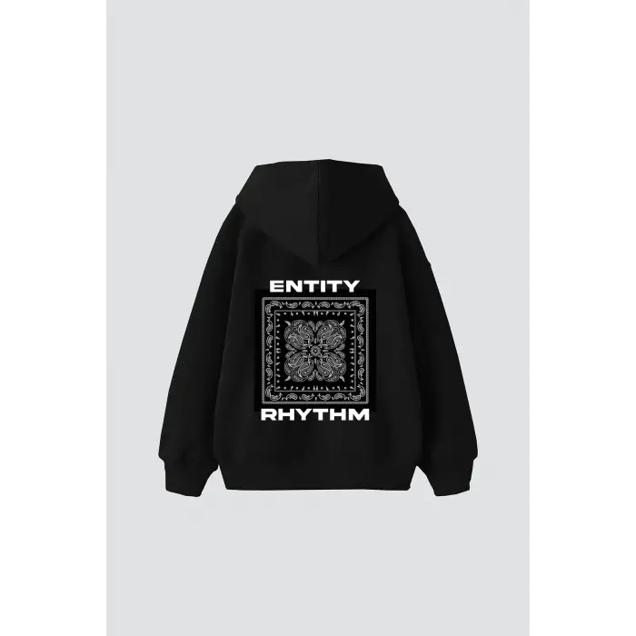 Rhythm Bandana Baskılı Oversize Unisex Siyah