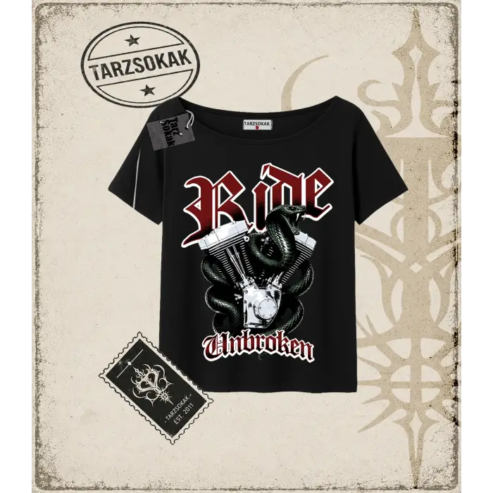 RIDE UNBROKEN Kadın Kayık Yaka Tişört