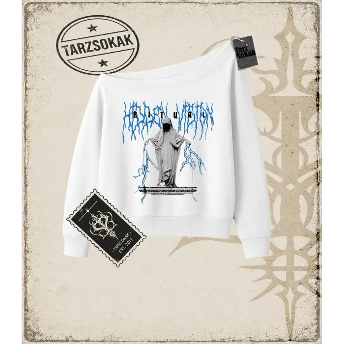 Ritual Kadın Kayık Yaka Sweatshirt
