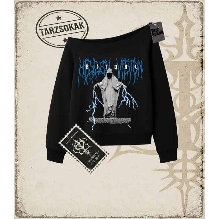 Ritual Kadın Kayık Yaka Sweatshirt